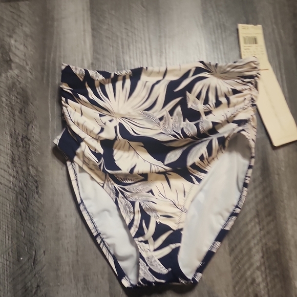 Gottex Malaya Shirred High Waist Bikini Bottoms Size 8 - Picture 3 of 5